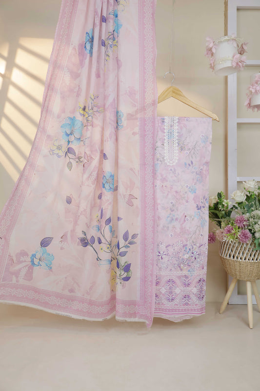 3Piece-Lawn Embroidered Suit V12WR04