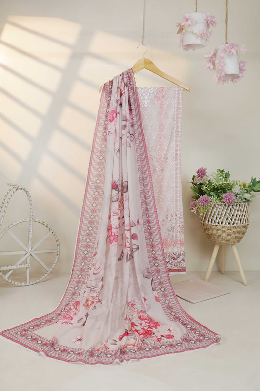 3Piece-Lawn Embroidered Suit V12WR08