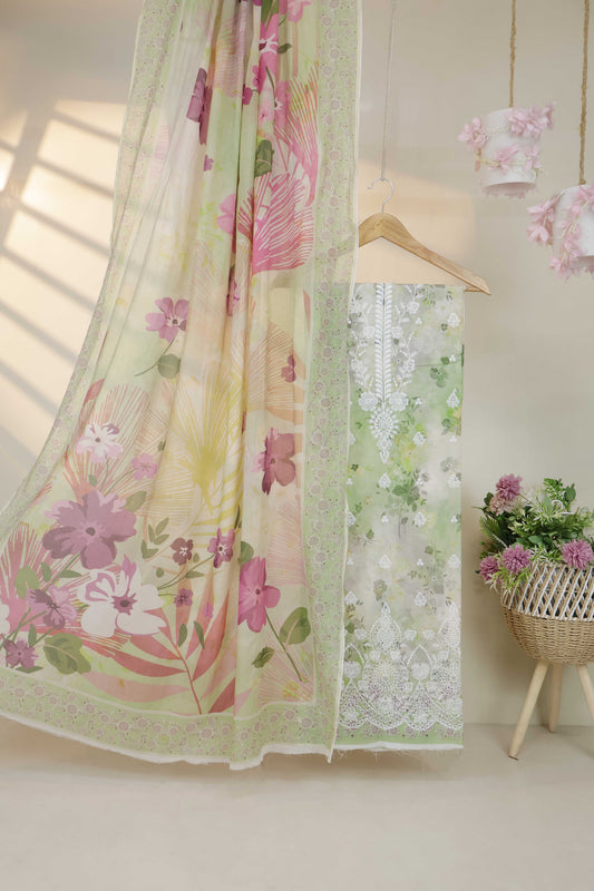 3Piece-Lawn Embroidered Suit V12WR07