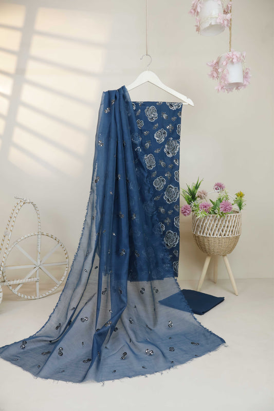 3Piece-Lawn Embroidered Suit V22WR04