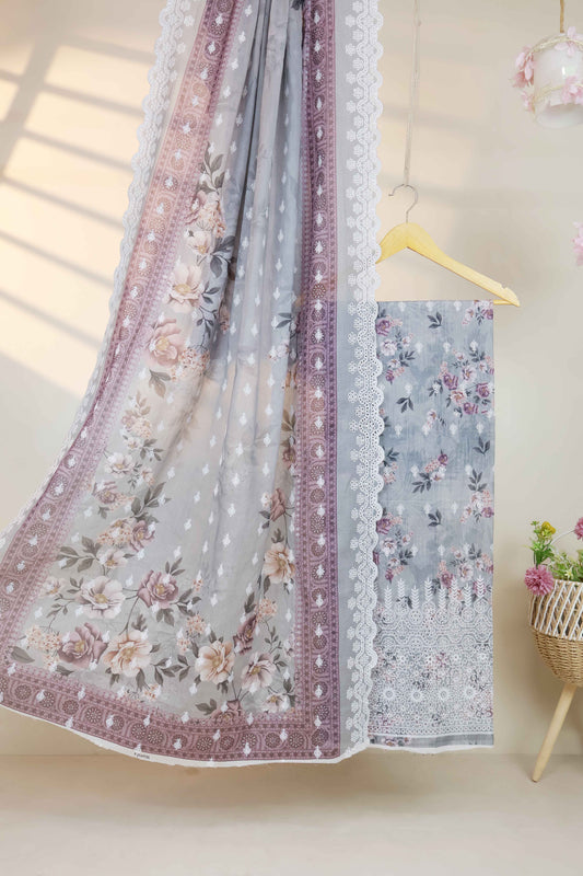 3Piece-Lawn Embroidered Suit V11WR01