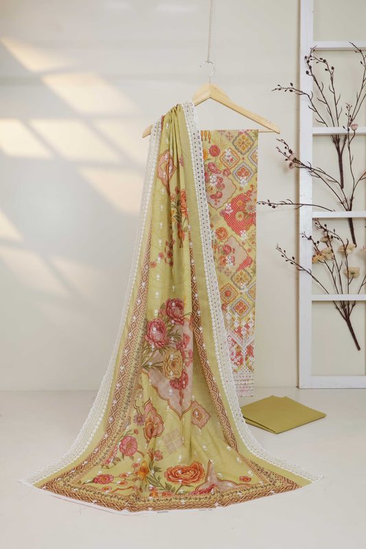 3Piece-Lawn Embroidered Suit V32WR07