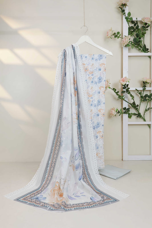 3Piece-Lawn Embroidered Suit V32WR03