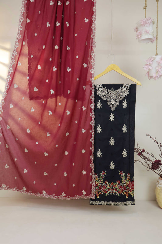 3Piece-Lawn Embroidered Suit V34WR04