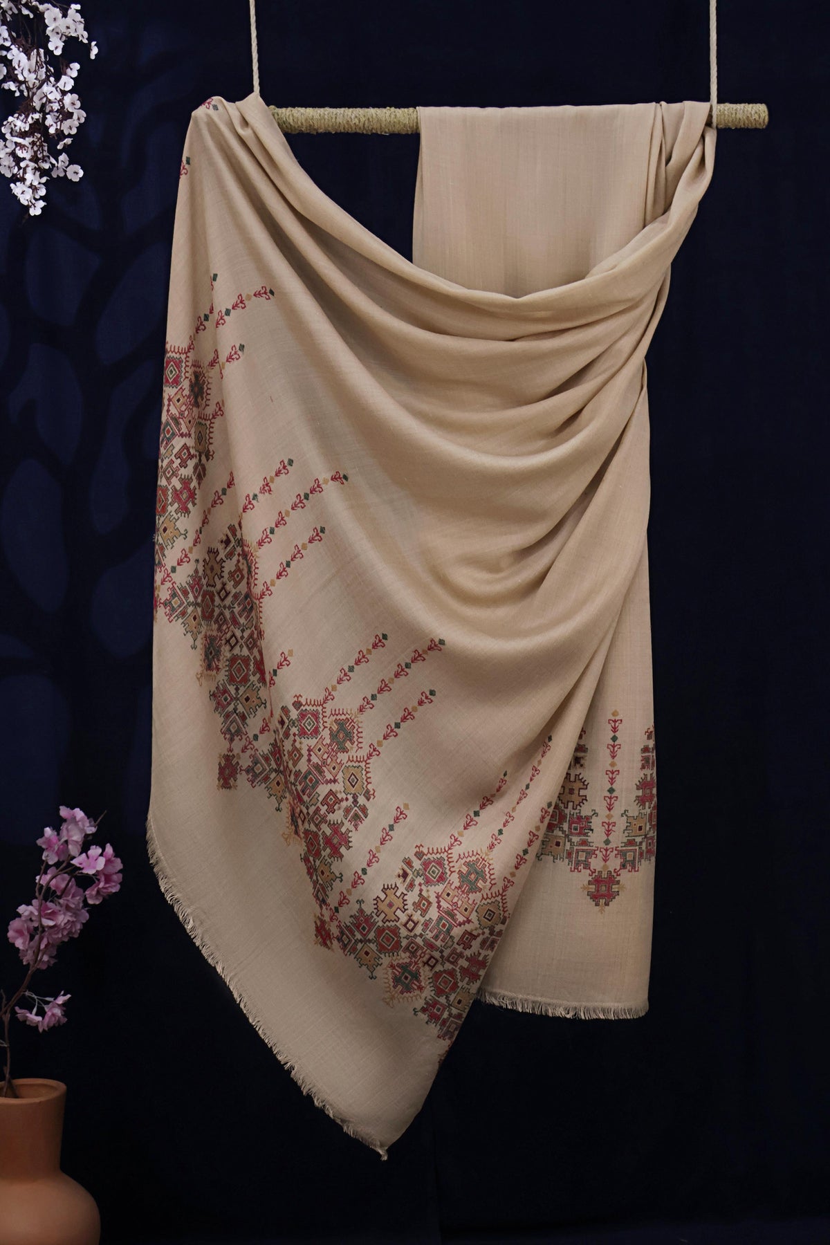 Kani Pashmina Shawl  3921 Skin B