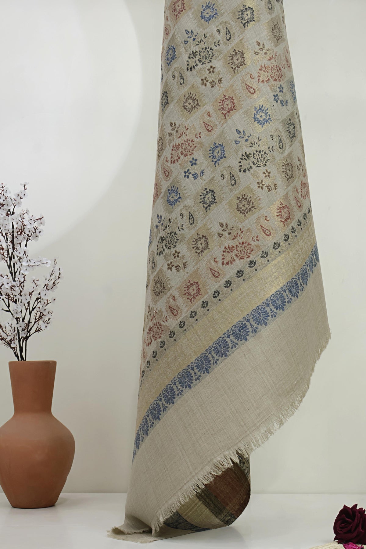 Jacquard Pashmina Shawl 3643 Skin-A