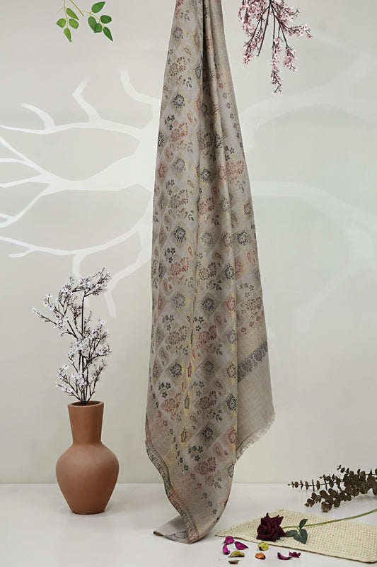 Jacquard Pashmina Shawl 3643 Skin-C