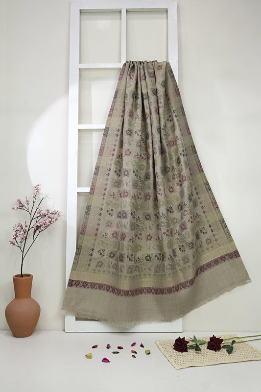 Jacquard Pashmina Shawl 3643 Skin-F
