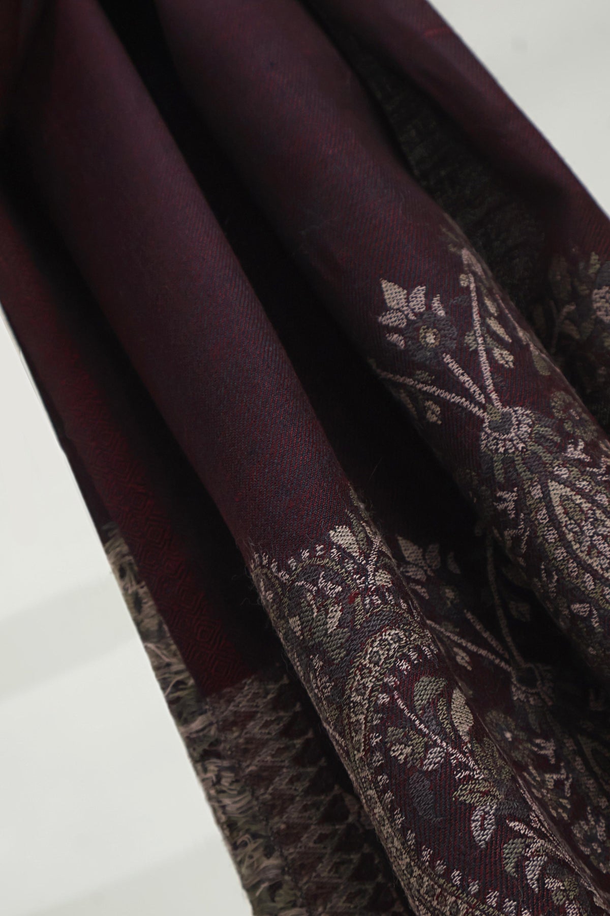 Kani Pashmina Shawl  3874 Mehroon