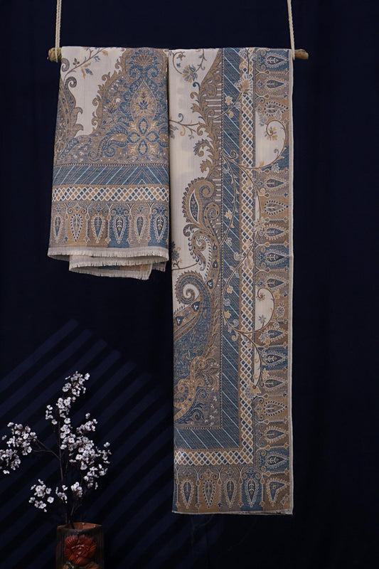 Kani Border Pashmina Shawl  3641B