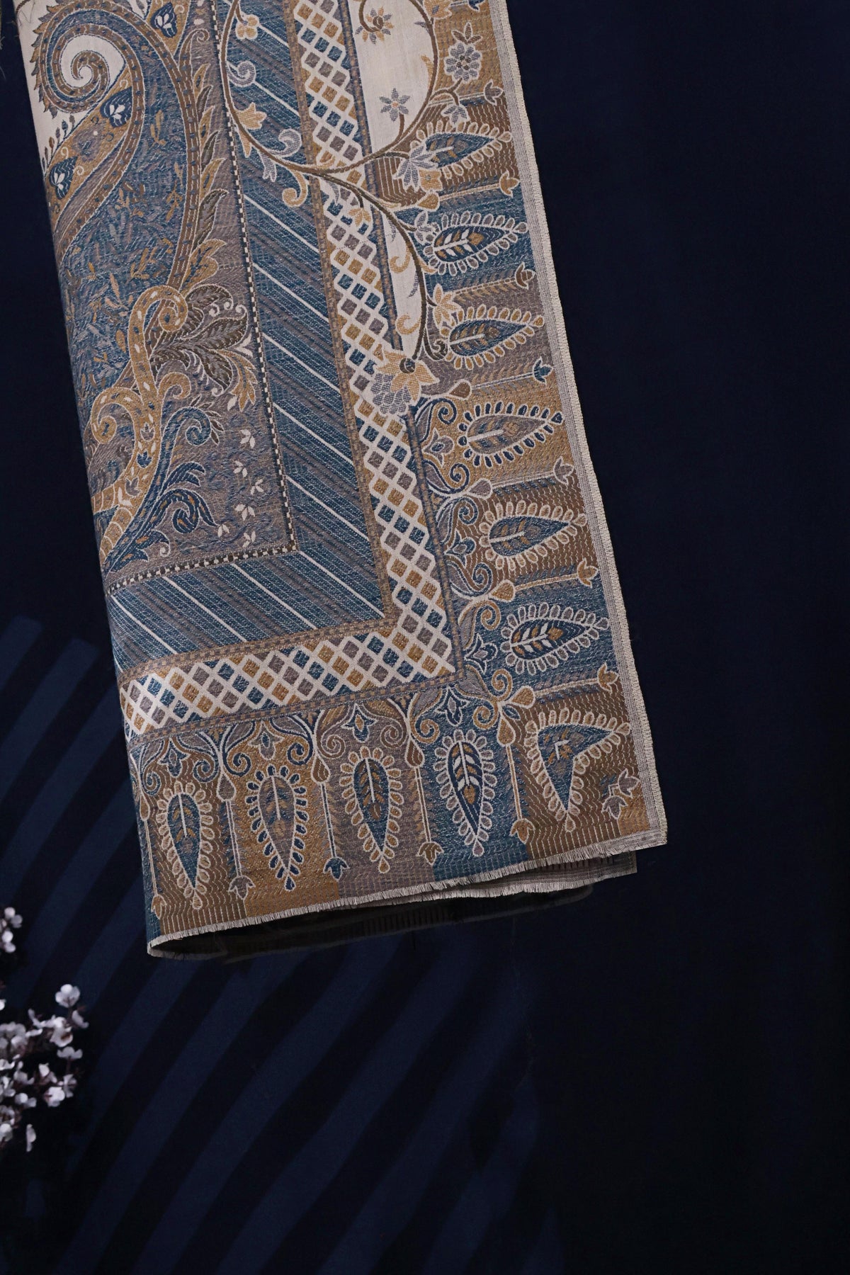 Kani Border Pashmina Shawl  3641B