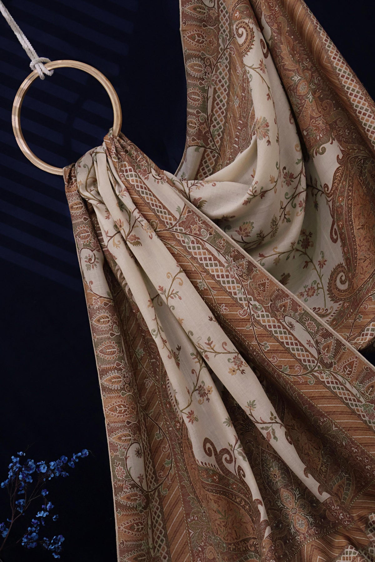 Kani Border Pashmina Shawl  3641C