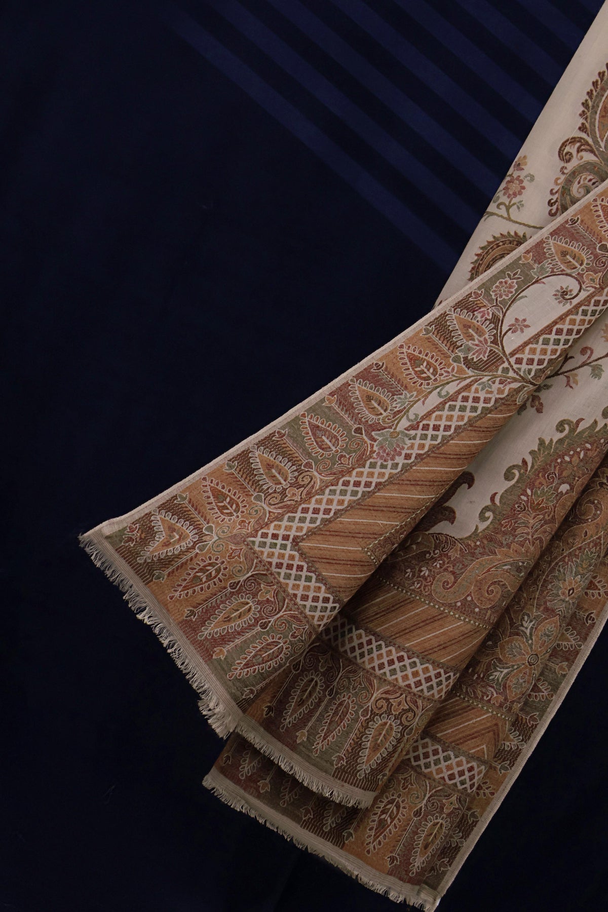 Kani Border Pashmina Shawl  3641C