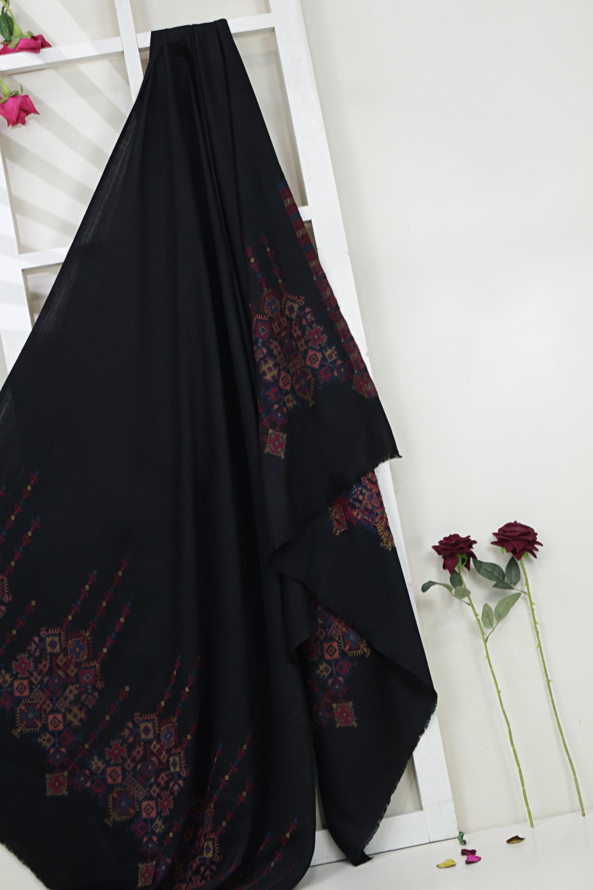 Kani Pashmina Shawl  3921 Black A