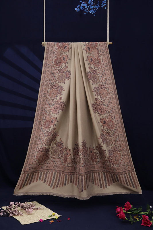 Kani Border Pashmina Shawl 3942 Skin