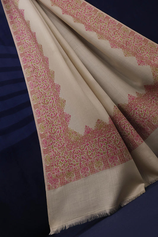 Kani Border Pashmina Shawl 3938 Skin-A