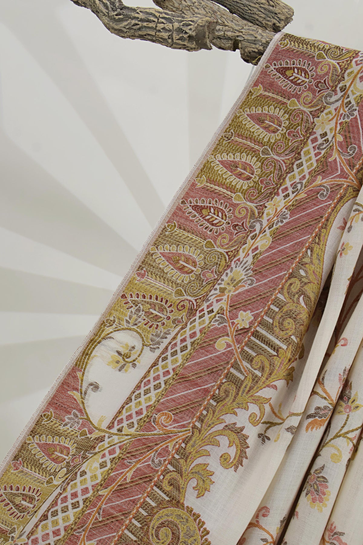 Kani Border Pashmina Shawl  3641A