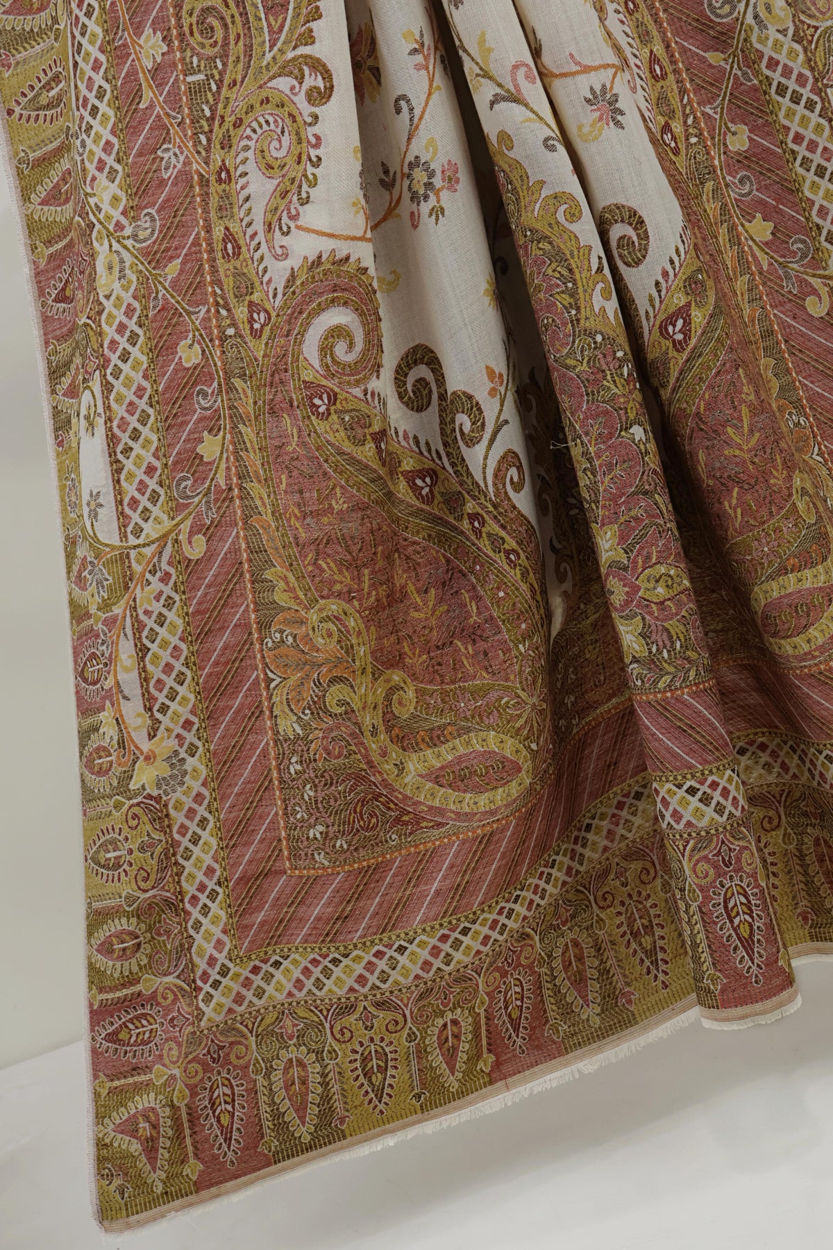Kani Border Pashmina Shawl  3641A