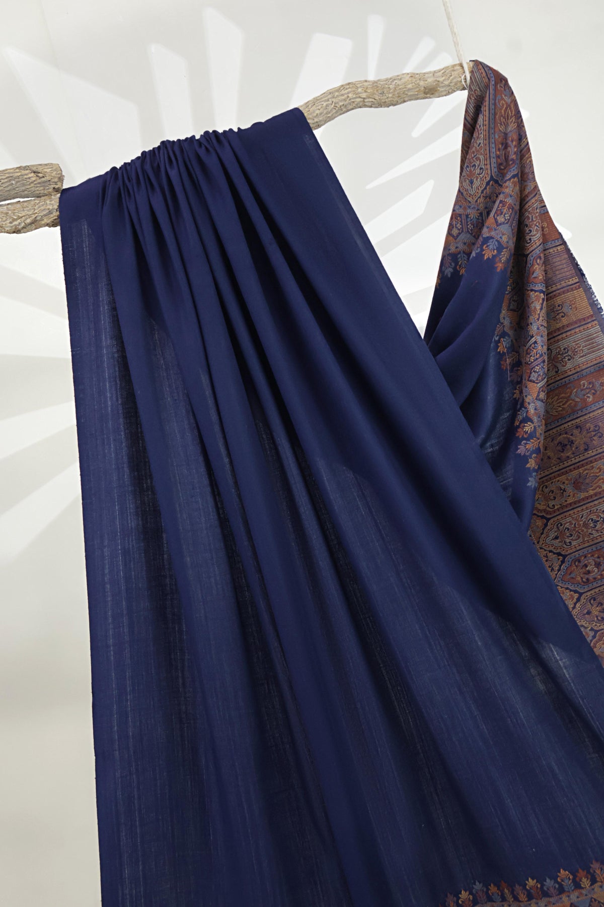 Kani Pashmina Shawl  3866 Navy Blue-A