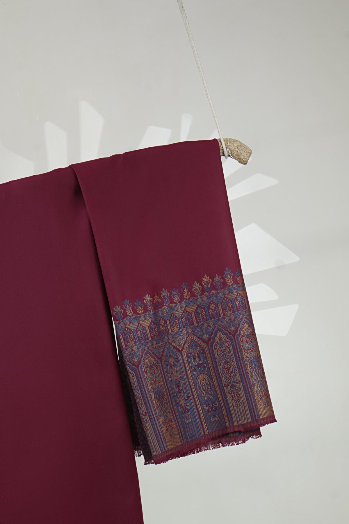 Kani Pashmina Shawl  3866 Mehroon-A