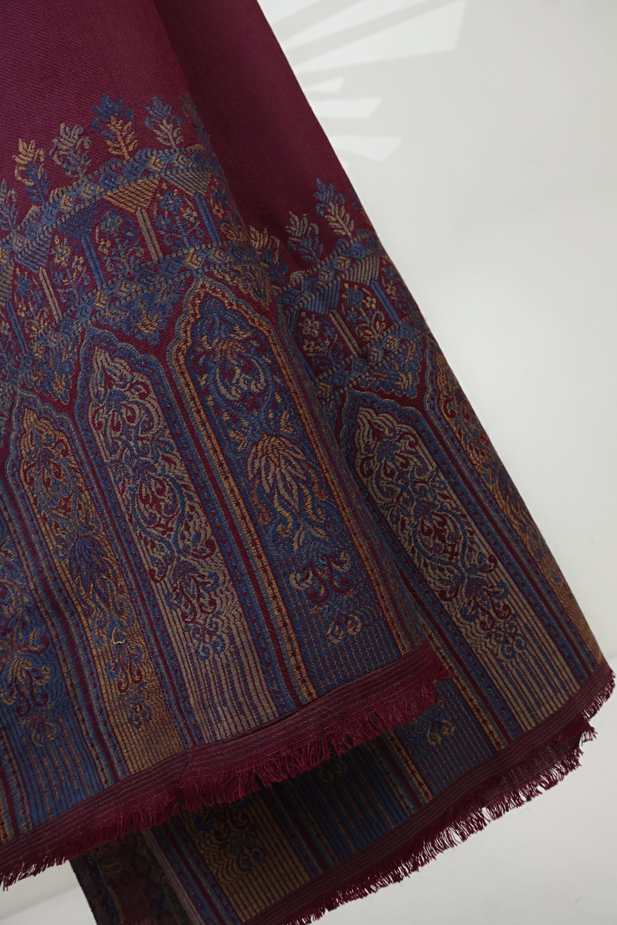 Kani Pashmina Shawl  3866 Mehroon-A