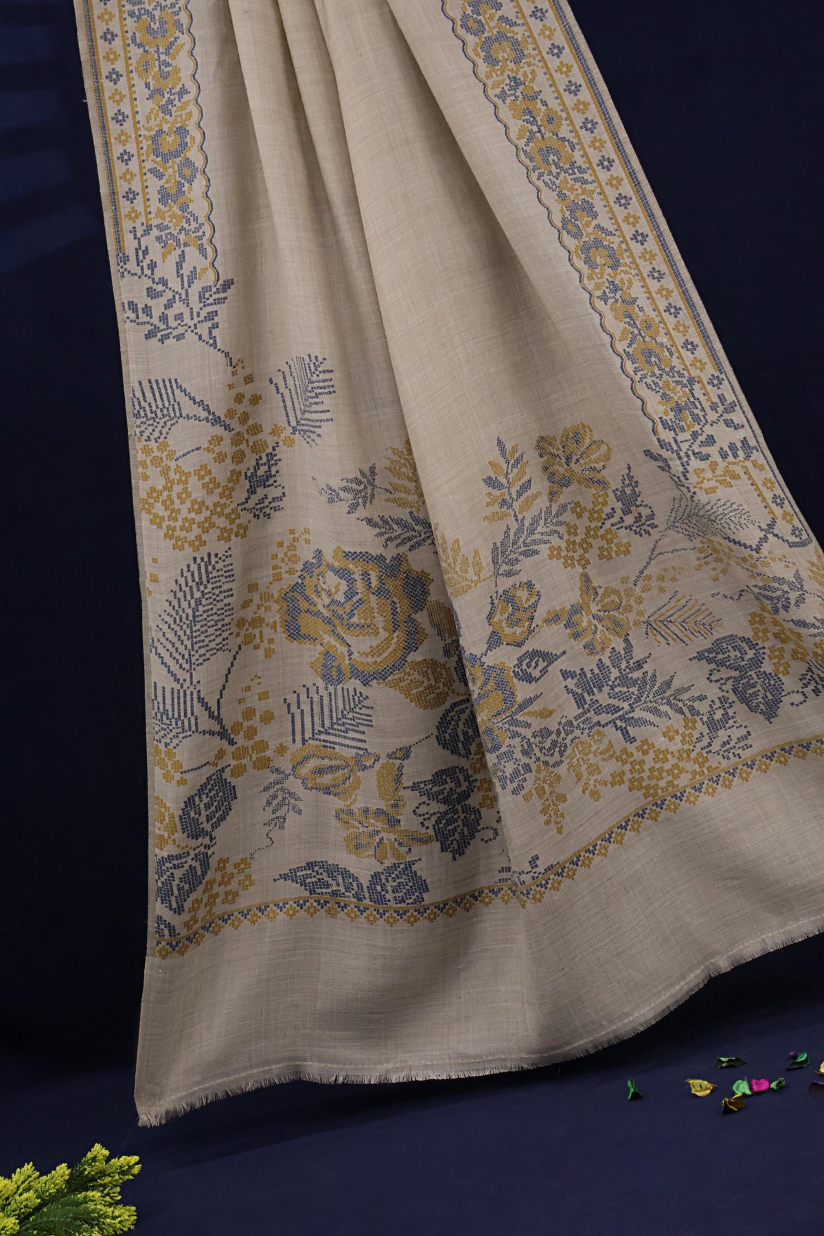 Kani Pashmina Shawl 4010 Skin Blue