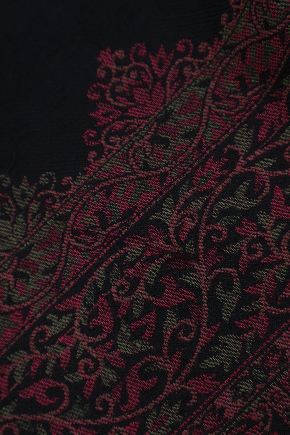 Kani Border Pashmina Shawl  3938 Black B