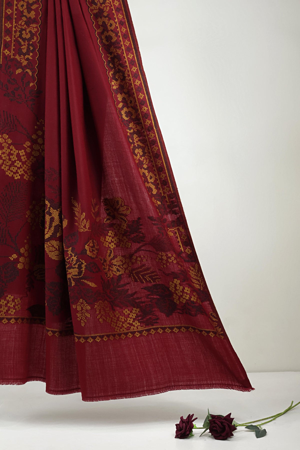 Kani Pashmina Shawl 4010 Mehroon