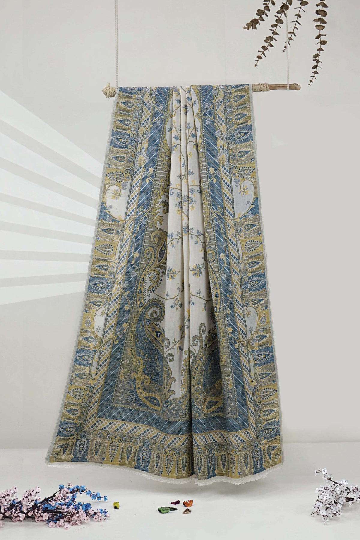 Kani Border Pashmina Shawl  3641G