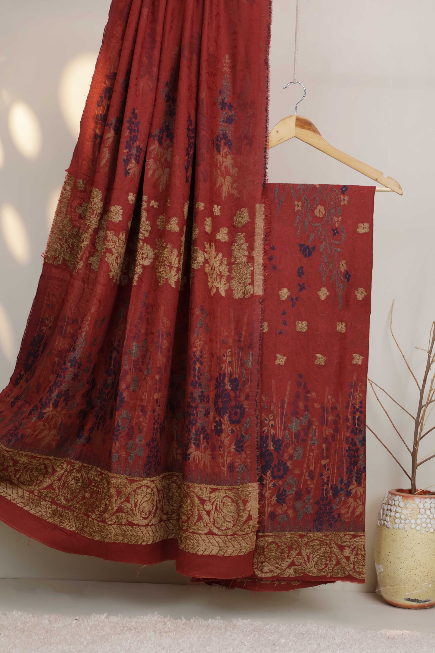 3Piece - Marina Peach Leather Velvet Embose Suit RAZB16