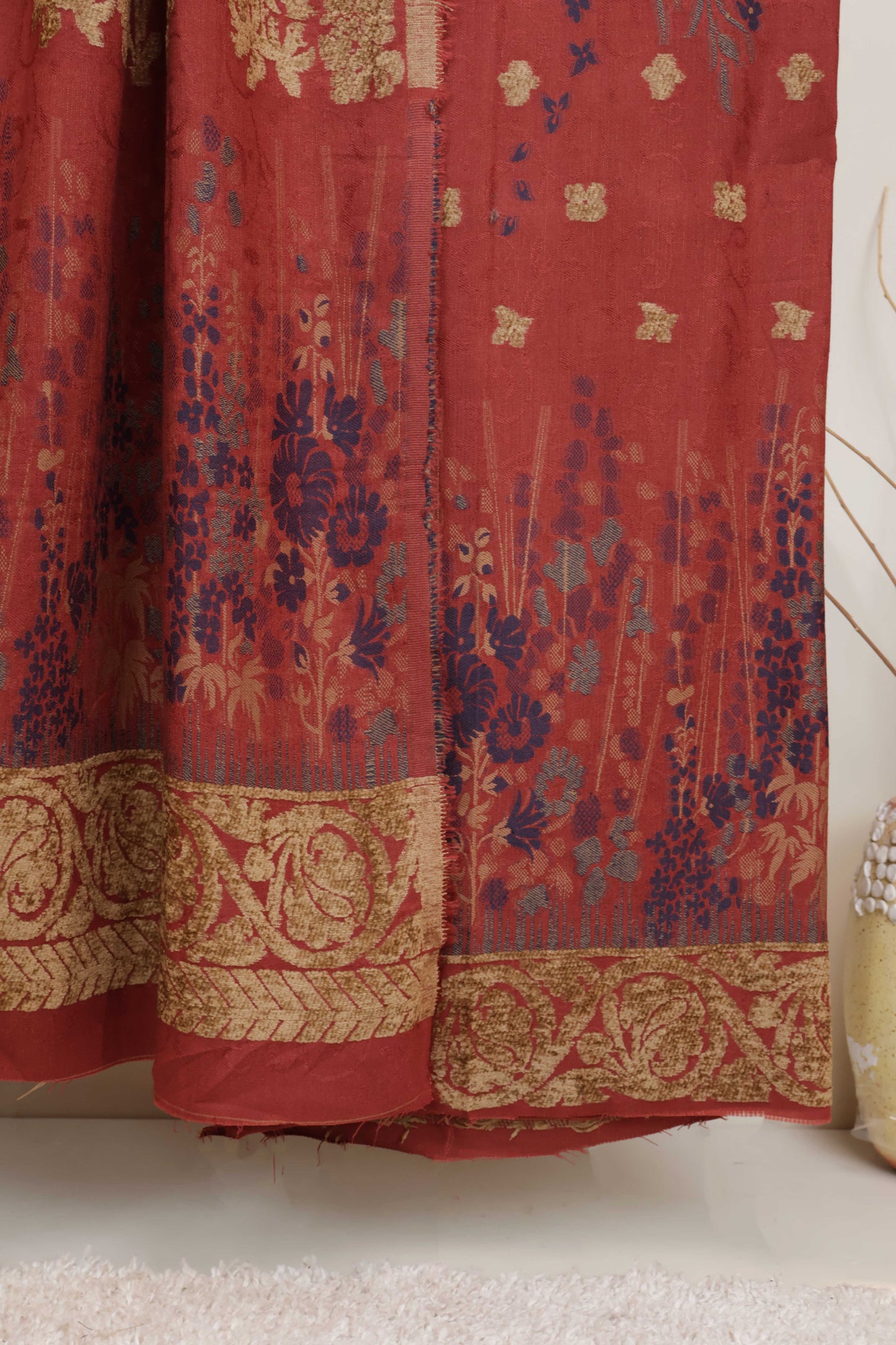 3Piece - Marina Peach Leather Velvet Embose Suit RAZB16