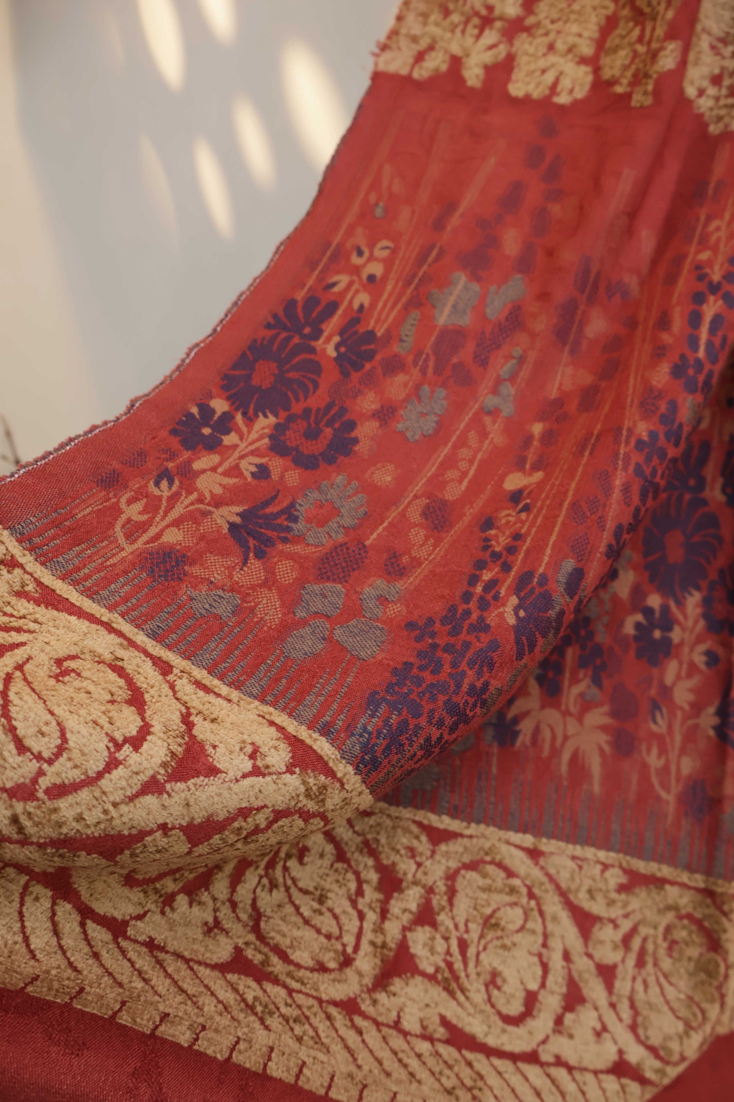 3Piece - Marina Peach Leather Velvet Embose Suit RAZB16